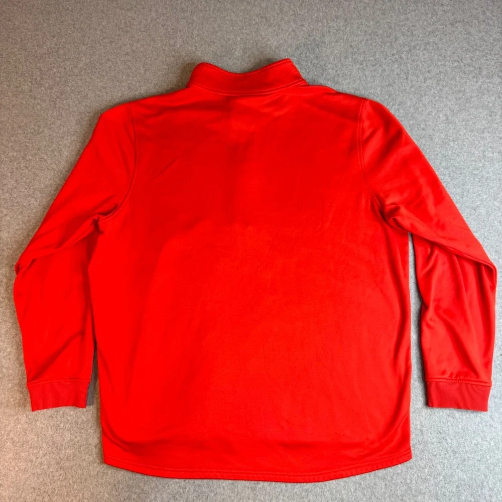 Under Armour Mens XXL ColdGear Quarter Zip Pullover Orange Fleece Jacket 7PJGC5K